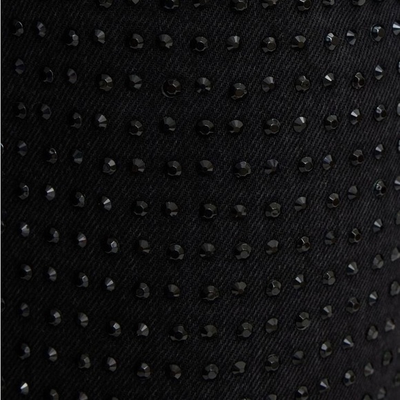 NWT | Dynamite | 0 | Mika Rhinestone Relaxed Straight Jeans - Picture 4 of 10